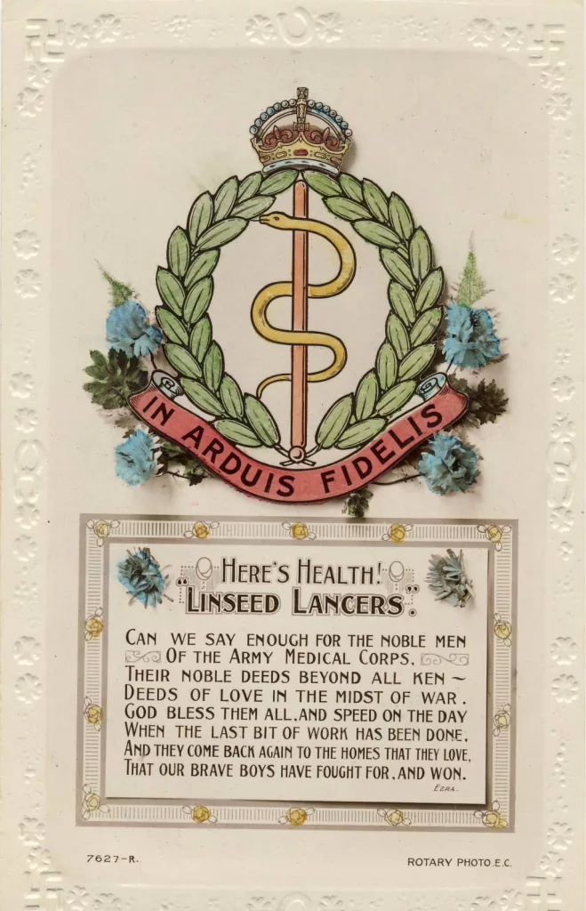 Linseed lancers badge cigarette card