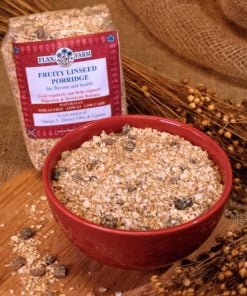 fruity linseed porridge