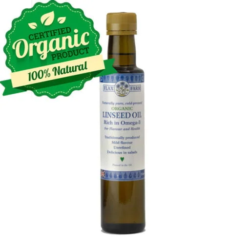 Cold-pressed organic linseed oil