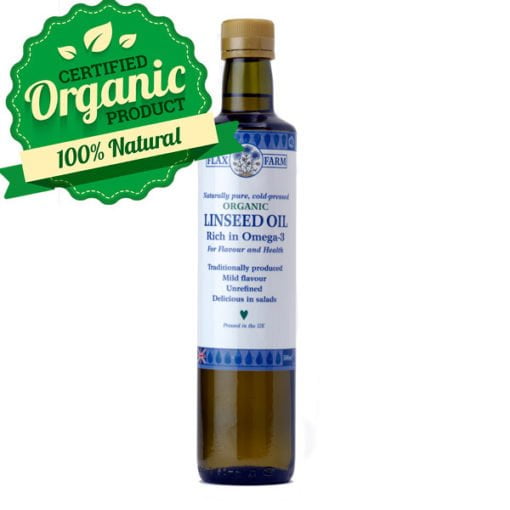 Organic cold-pressed linseed flax oil 500ml