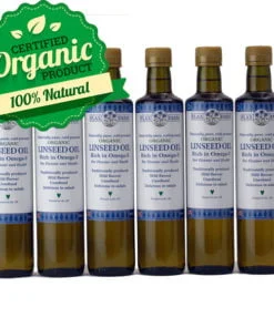 Organic cold pressed linseed flax oil 6 x-500ml