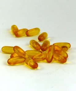 Flax Farm 1000mg linseed oil omega-3 capsules are an easy to swallow shape