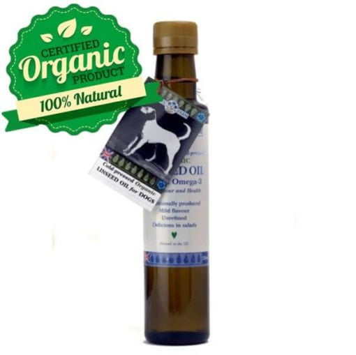 Organic cold-pressed linseed oil dogs