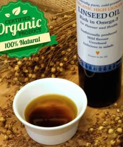 Organic high lignan linseed oil