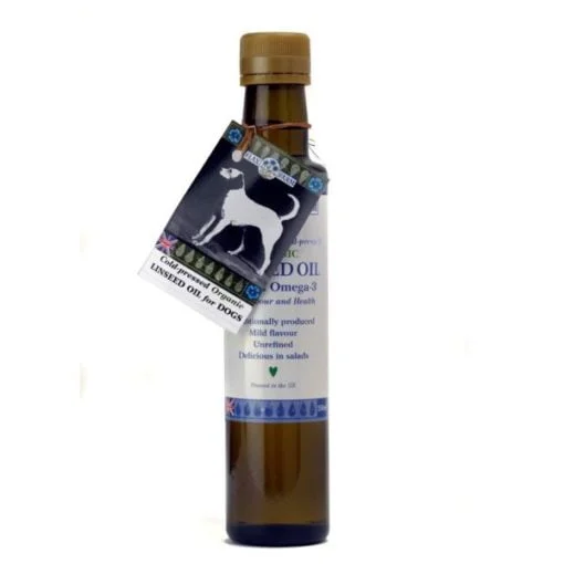 Organic cold-pressed linseed oil dogs 250ml