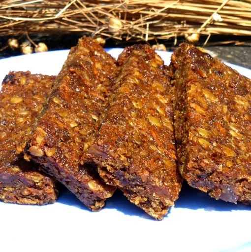 Flax Farm Gluten-free vegan Carrot Cake Flaxjacks linseed