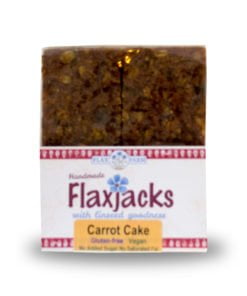Carrot cake saturated fat-free Flaxjack, healthy flapjack