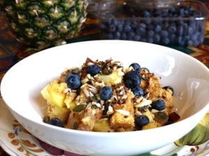 Grain-free linseed muesli is a pure paleo delight, slimming. healthy and delicious.