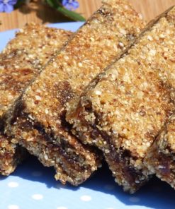Gooey Date and Quinoa Luxury Linseed Flaxjacks Pat-free Gluten-free Flapjacks