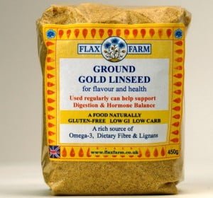 Flax farm Ground linseed for making flax crackers
