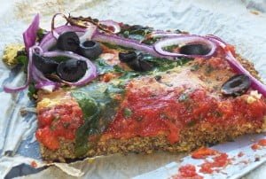 Vegan Linseed (flax) gluten-free pizza base