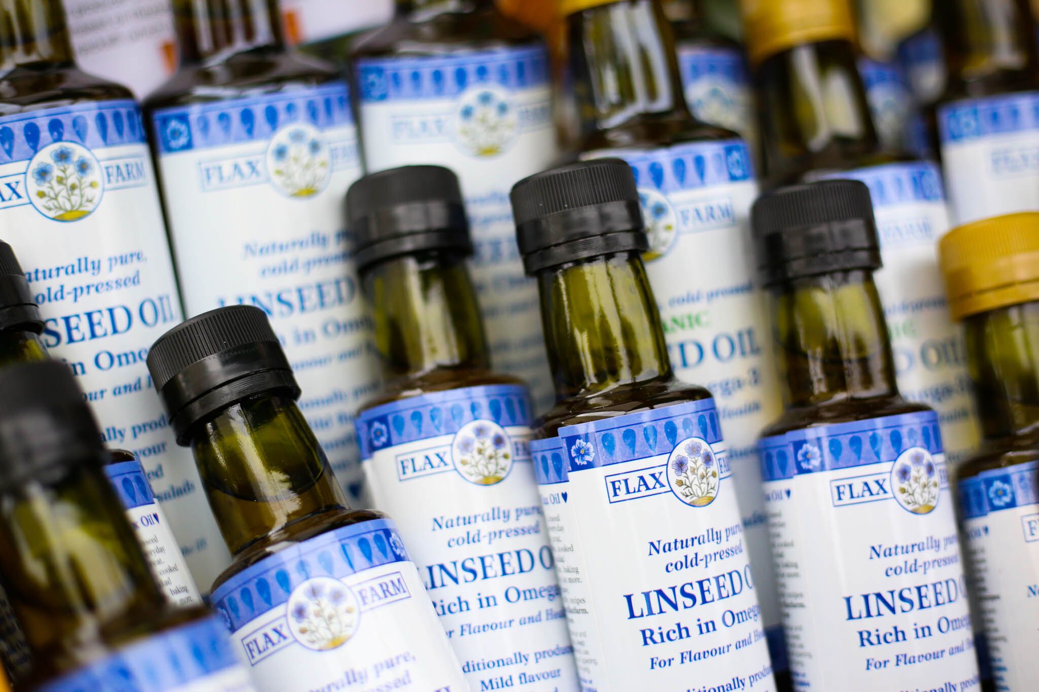 Linseed oil can be used for a healthy stir-fry