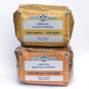 2 mini 225g packs gold and bronze ground linseed