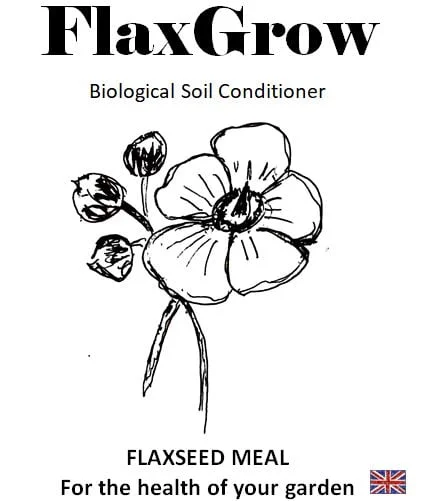 FlaxGrow Organic flax (linseed) meal soil conditioner/fertiliser Vegan