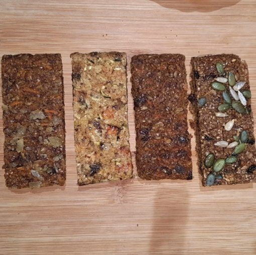 Special Free-from, no-added sugar trial mixed 4-pack: 1 x Carrot Cake, 1 x Courgette & Apple, 1 x Fruit Cake and 1 x Ginger Parkin 