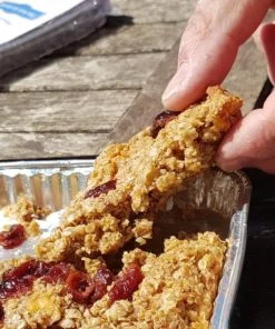 Cranberry Apple cinnamon luxury homemade flapjacks with linseed