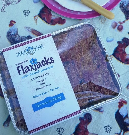 Vegan Gluten-free flapjack Mixed Berry Bake@Home Flaxjacks