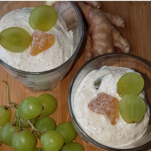 Grape & Ginger Dessert/Breakfast (with extra healthy options)