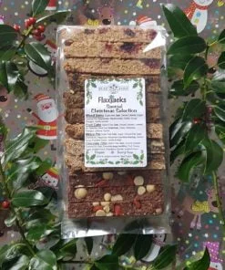 Gluten-free Christmas mincepie flapjacks with flax Dairy-free Vegan