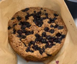 Blueberry and lemon cake gluten-free wheat-free oatmeal