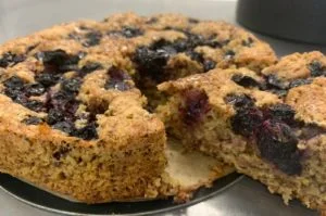 Blueberry and lemon cake gluten-free wheat-free oatmeal