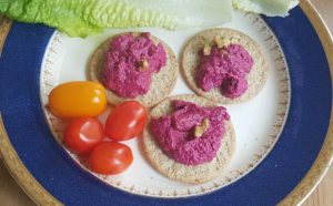 Beetroot, Walnut and Flaxseed Linseed Oil pate spread dip,