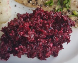Beetroot and walnut puree pate dip, no saturated fat high omega-3