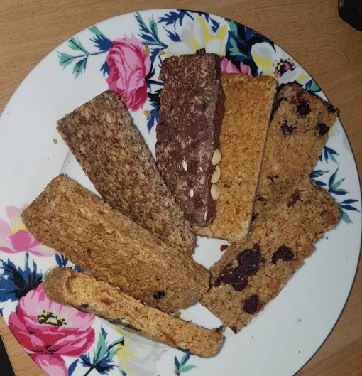 variety pack of 7 different Flaxjacks